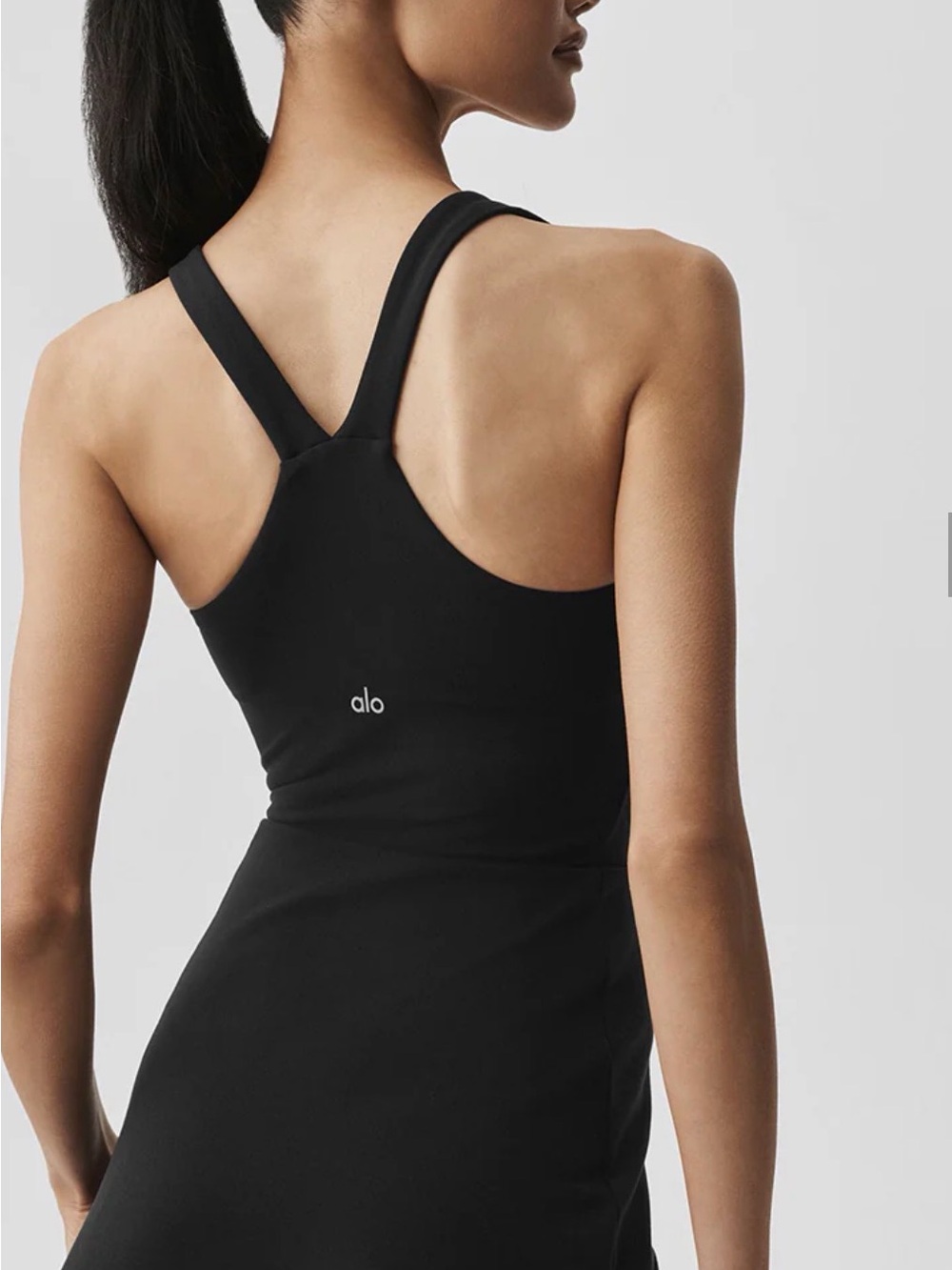 ALO Yoga Black V‑Neck Sleeveless Romper - Picture 3 of 6